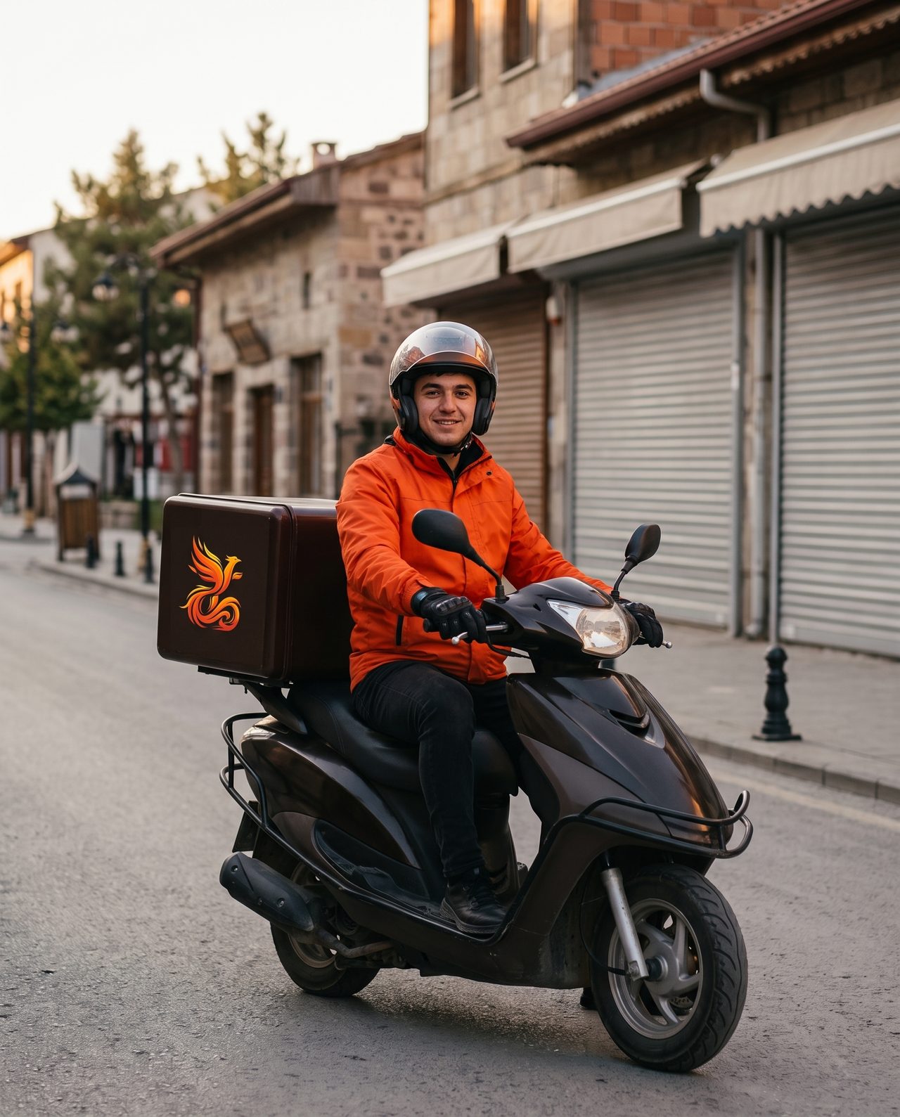Tıkır logolu teslimat çantasıyla scooter üzerindeki kurye (temsili görsel)
